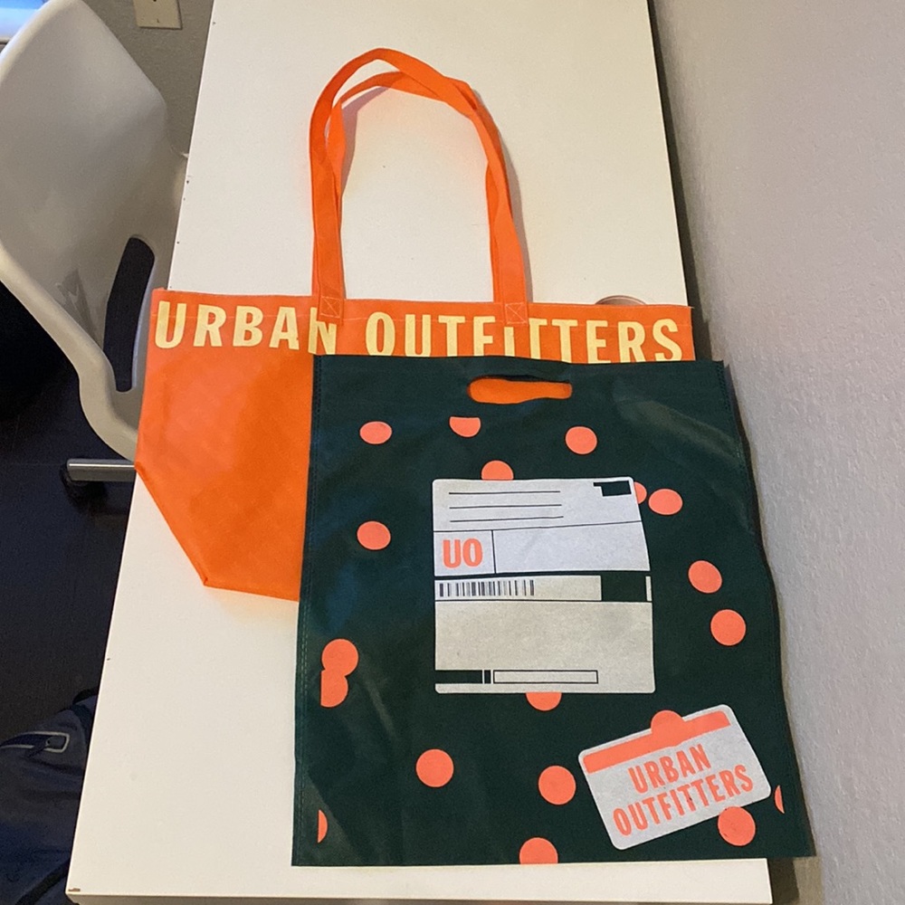 Bundle Of 2 Reuseable Urban Outfitters Cloth Tote… - image 2